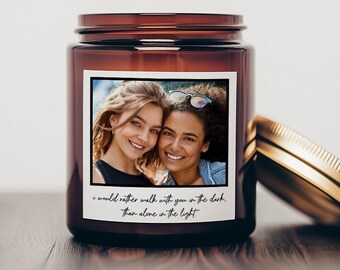 Friends Graduation Gift, Friends Photo Gift, Friends Photo Candle Label, Photo Candle Label, Friend gift for women birthday, Graduation Gift