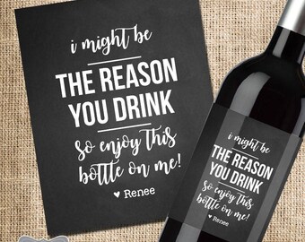 Bosses Day Gift Boss Wine Label Christmas Gifts For Her Him