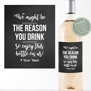 Boss Christmas Gift, Christmas Gift for Boss, Bosses Day Gift, Boss Gift, Boss Day Gift for Her, Boss Day Gift for Him, Boss Wine Label image 1