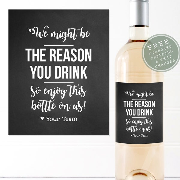 Boss Christmas Gift, Christmas Gift for Boss, Bosses Day Gift, Boss Gift, Boss Day Gift for Her, Boss Day Gift for Him, Boss Wine Label