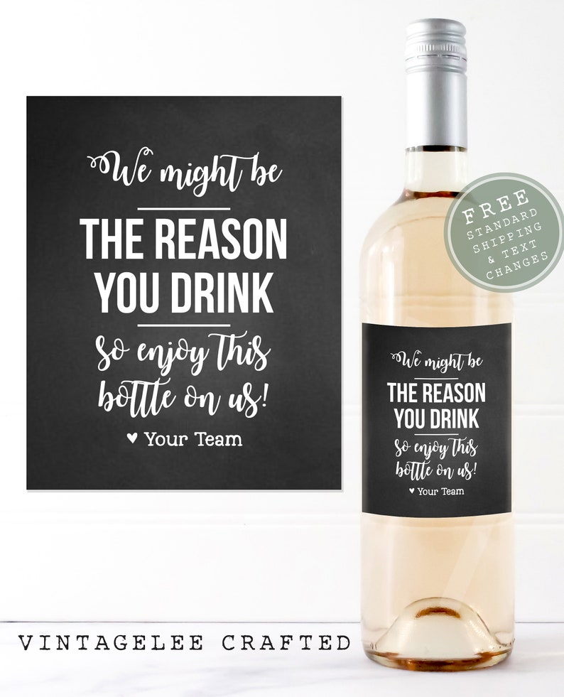 Boss Christmas Gift, Christmas Gift for Boss, Bosses Day Gift, Boss Gift, Boss Day Gift for Her, Boss Day Gift for Him, Boss Wine Label image 1