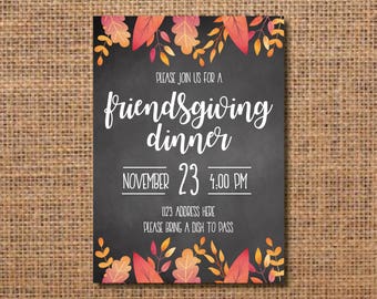 Friendsgiving Invitation, Thanksgiving Invitation, Friendsgiving Party Invitation, Friendsgiving Invite, Potluck Invitation, Digital File