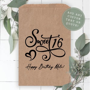 Sweet 16 Birthday Party Favors, Sweet 16 Favors, Birthday Party Favors, Birthday Party Favor Bags, In My Sweet 16 Era, 16th Birthday Favors