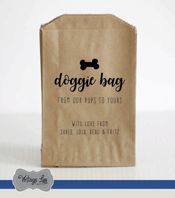 Wedding Doggie Bags Doggie Bags Dog Treat Bags for Wedding Etsy