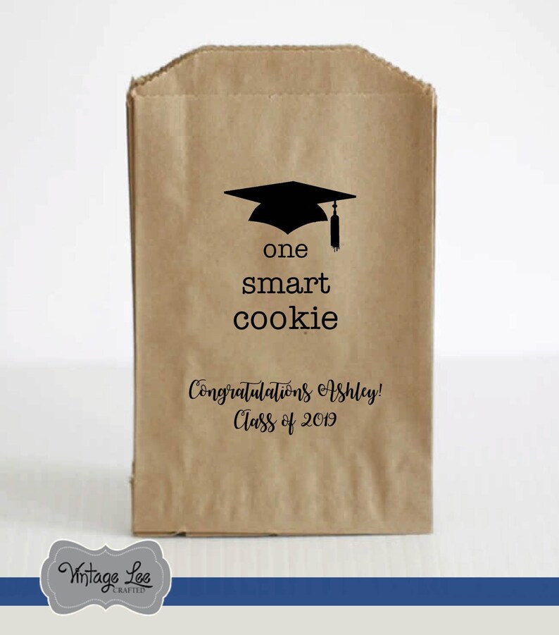 Graduation Treat Bag Graduation Favor Bags One Smart Cookie Etsy