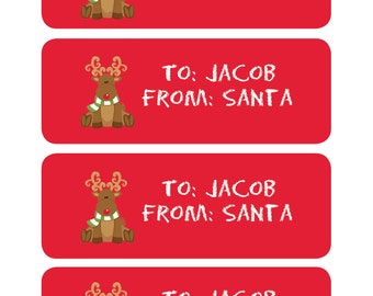 personalized santa labels, santa labels for christmas, custom christmas tags for presents, santa gift labels, christmas labels
