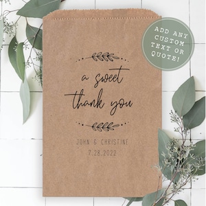 Wedding Favor Bags, Wedding Favors, Wedding Favor Bags for Candy, Wedding Candy Bags, Wedding Welcome Bags, Favor Bag, A Sweet Thank You Bag