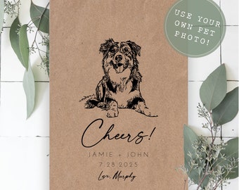 Favores de boda para mascotas, favores de boda para perros, bolsas de favor de boda, bolsas de favor de golosinas para perros, bolsas de favor de fotos de mascotas, favores de boda de gatos, favor de bolsa para perros