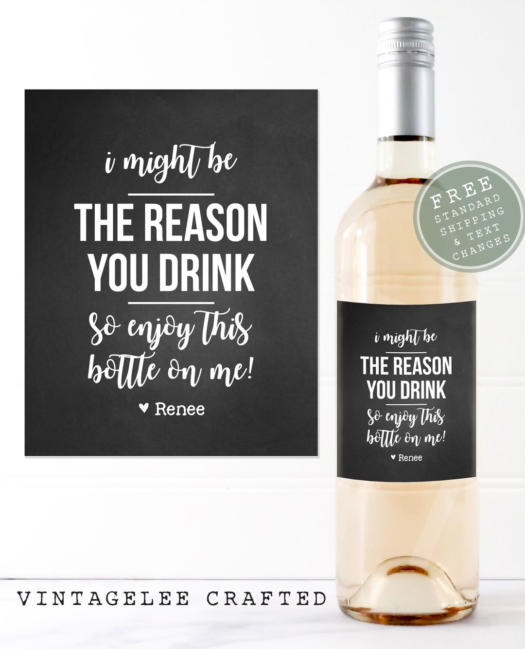 Bosses Day Gift, Boss Gift, Bosses Day Wine Label, Boss Christmas Gift