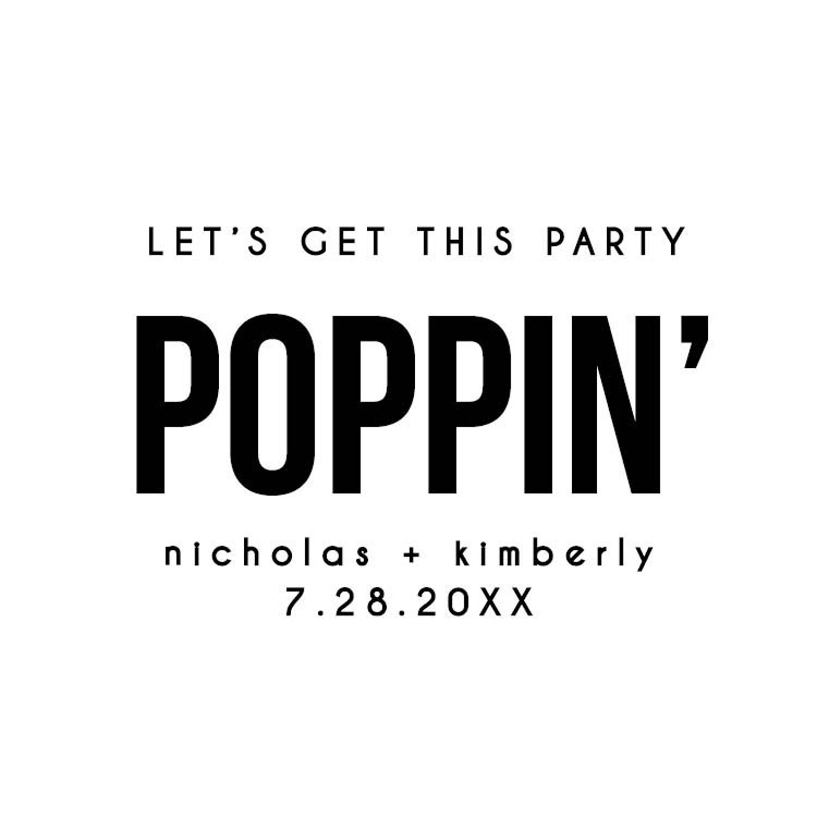 Wedding Popcorn Favors Wedding Popcorn Stickers Let's - Etsy