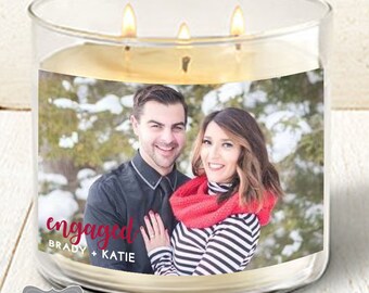 Engagement Gift, Engagement Gifts for Couple, Engagement Candle Label, Engagement Gift for Best Friend, Wedding Candle Label, Wedding Candle