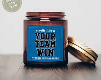 Smells like a Lions win candle label, Gift for him, Football lover gift, Smells like candle label, Lions Football fan candle label, Game Day