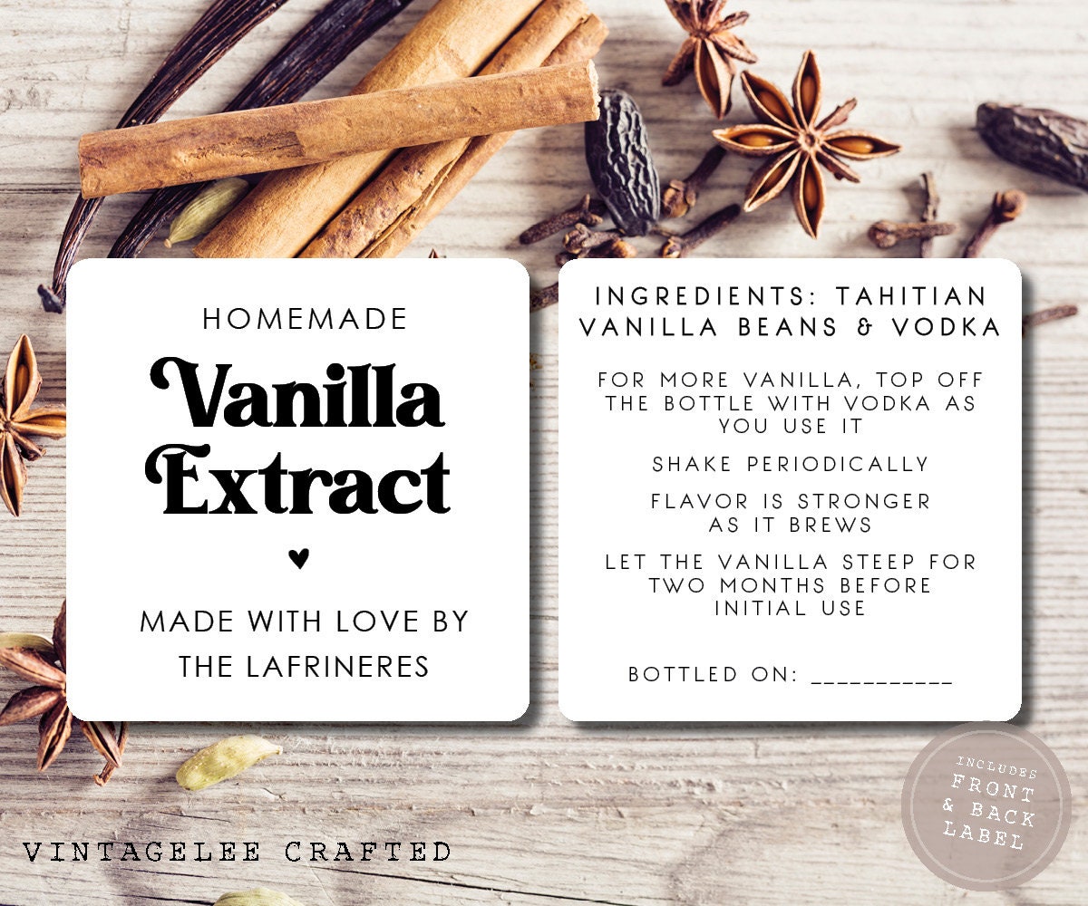 Vanilla Extract Labels Homemade Vanilla Extract Labels Vintage Vanilla  Extract Bottle Labels Madagascar Vanilla Tahitian Vanilla -  Finland