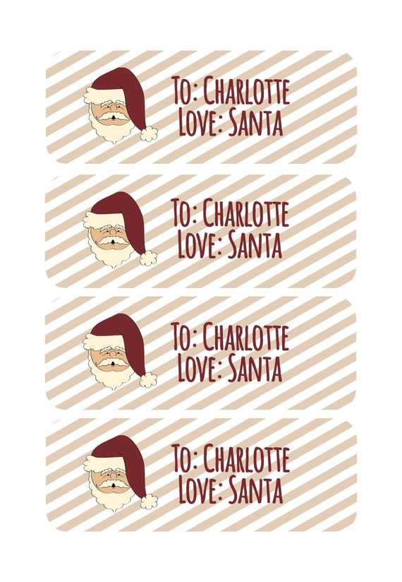 To and from santa labels
