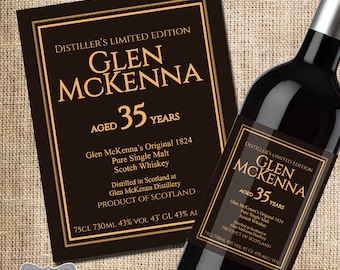 How I Met Your Mother Gift, Glen McKenna 35 Year Scotch Label, How I Met Your Mother Scotch, HIMYM Gift, Going to be Legendary Scotch Label