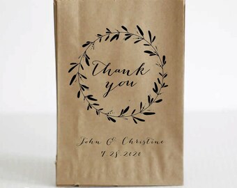 Wedding Favor Bags, Candy Buffet Bag, Cookie Bag, Wedding Treat Bag, Personalized Wedding Favor, Wedding Favor Tags, Cookie Favor Bags