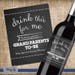 Pregnancy Announcement Grandparents, Pregnancy Announcement to Parents Wine Label, Announcing Pregnancy Cards, Pregnancy Announcement Family 