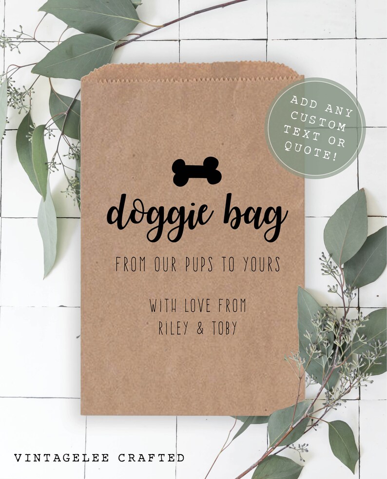 Wedding Doggie Bags Doggie Bags Dog Treat Bags for Wedding - Etsy