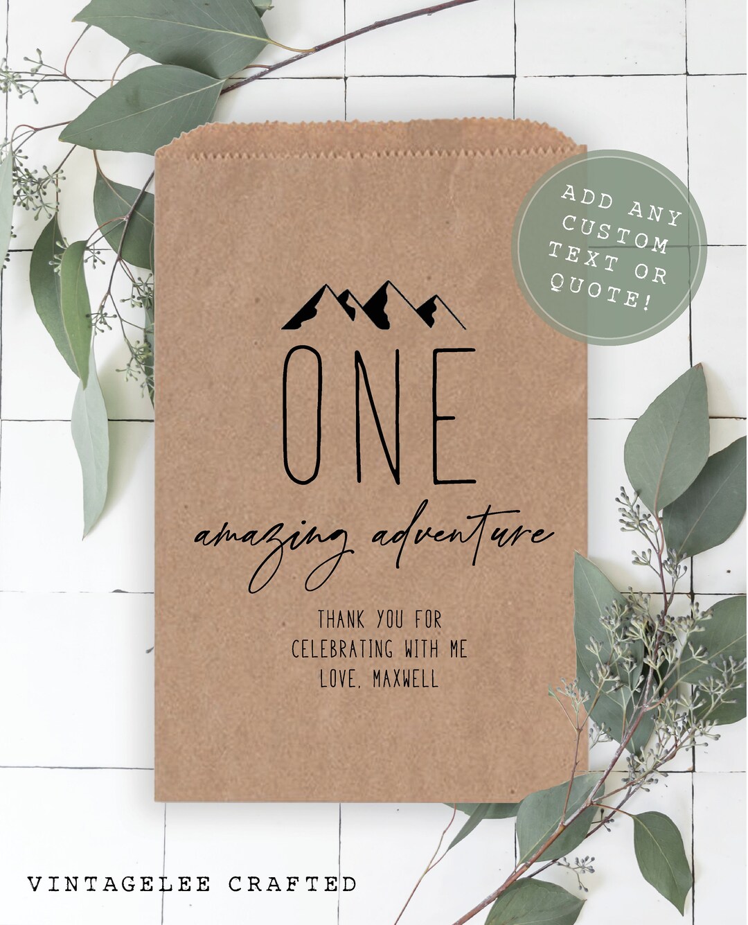 First Birthday Favor Bags, First Birthday Party Favors, One Amazing