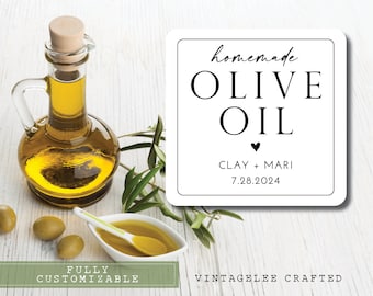 Olive Oil Labels, Olive Oil Wedding Favors, Olive Oil Favor Stickers, Olive Oil Bridal Shower Favor, Olive You Stickers, Homemade Oil Label
