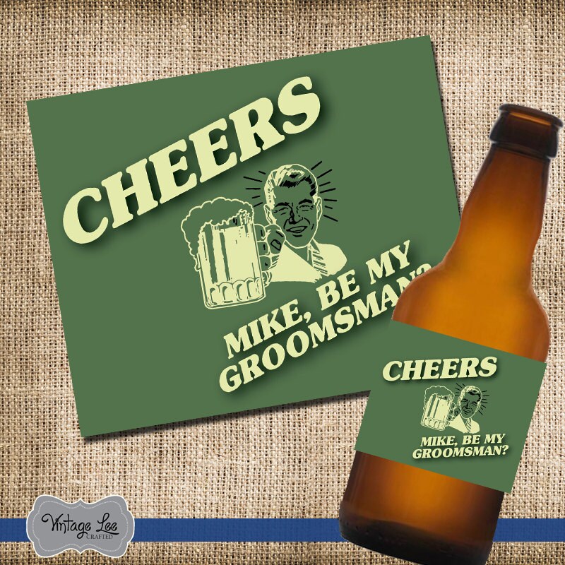 Groomsman Beer Bottle Labels Wedding Beer Labels Will You ...