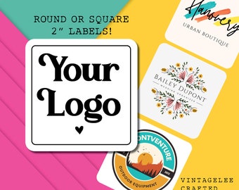 Custom Logo Stickers, Square Logo Labels, Jam Labels, Soap Labels, Business Logo Sticker, Cosmetic Beauty Labels, Small Business Stickers