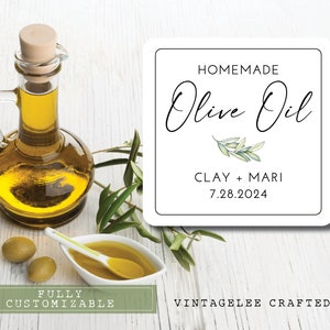 Olive Oil Labels, Olive Oil Wedding Favors, Olive Oil Favor Stickers, Olive Oil Bridal Shower Favor, Olive You Stickers, Homemade Oil Label