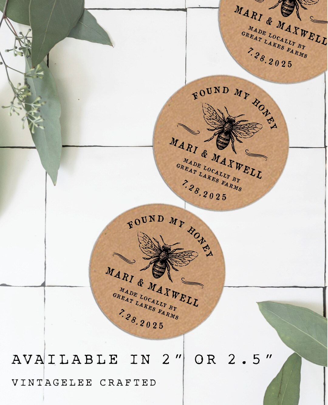 Honey Wedding Favor Labels, Labels for Honey Jars, Honey Jar Stickers