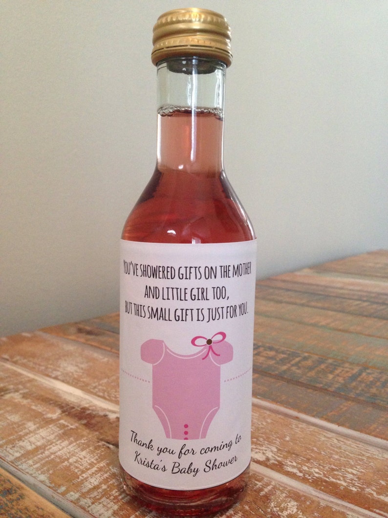 Mini Wine Label Baby Shower Favor Gift for Hosting Baby Etsy