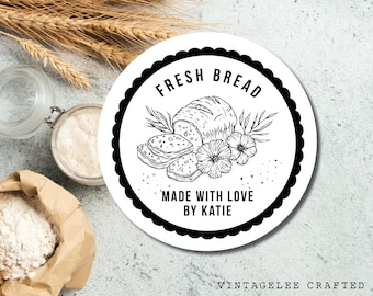 Bread Baking Gifts, Homemade Bread Labels, Sourdough Bread Stickers Labels, Sourdough Starter Label, Fresh Bread Label, Farmers Market Label