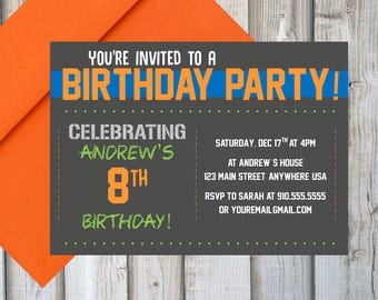 boy birthday invitations etsy invitation for kid birthday
