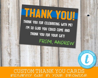 MATCHING THANK YOUS Basic Thank You Card Set Chalkboard Thank You Postcard Thanks Child Thank You Note Card Thank You Bulk Instant Templett