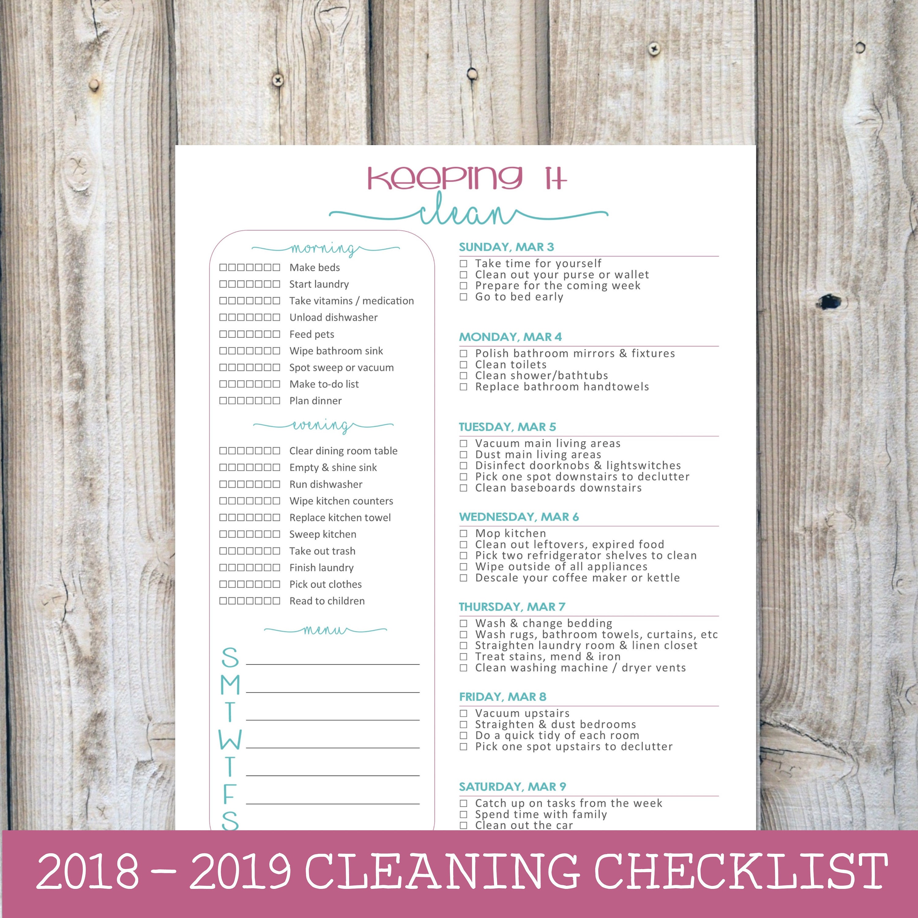 cleaning checklist yearly cleaning