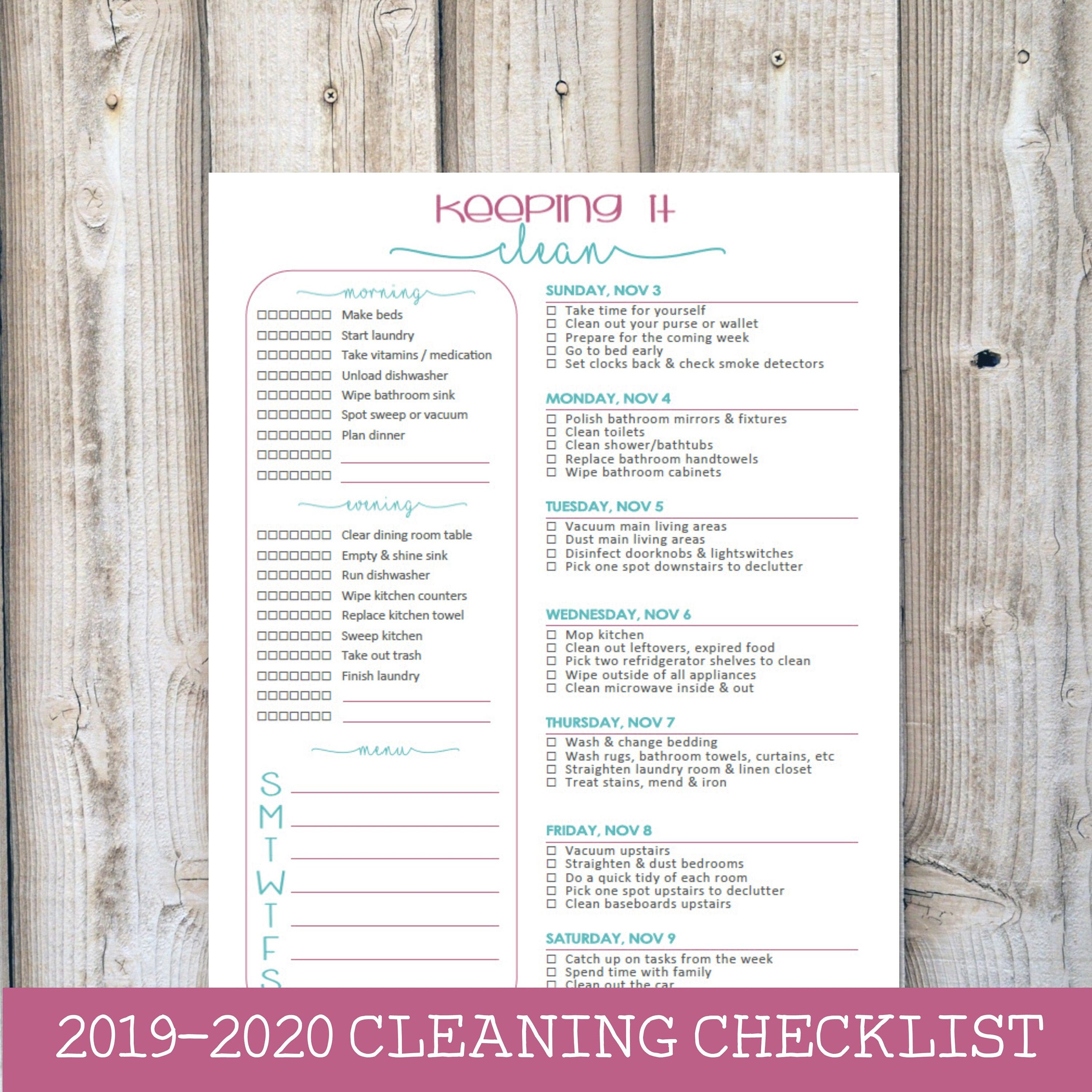 CLEANING CHECKLIST Yearly Cleaning Schedule Cleaning Chart - Etsy Hong Kong