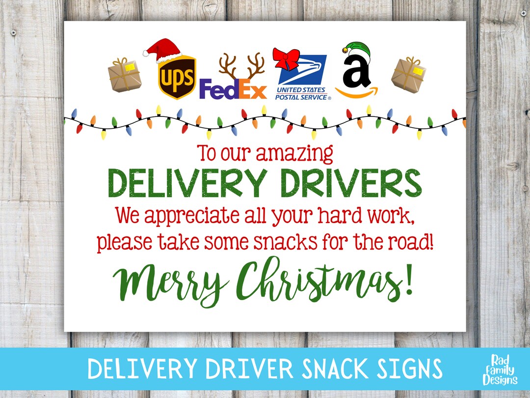 Express Your Gratitude With Our DELIVERY DRIVER Thank You Sign ...