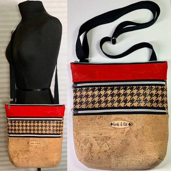 triple zipper crossbody bag