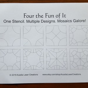 Four the Fun of It!  mosaic stencil set