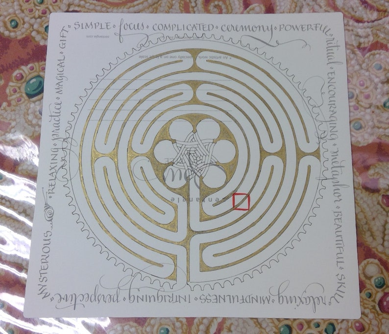 Off the Chartres Labyrinth Stencil Etsy