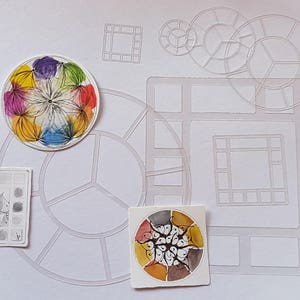 The Tangler's Palette - 7 piece stencil set