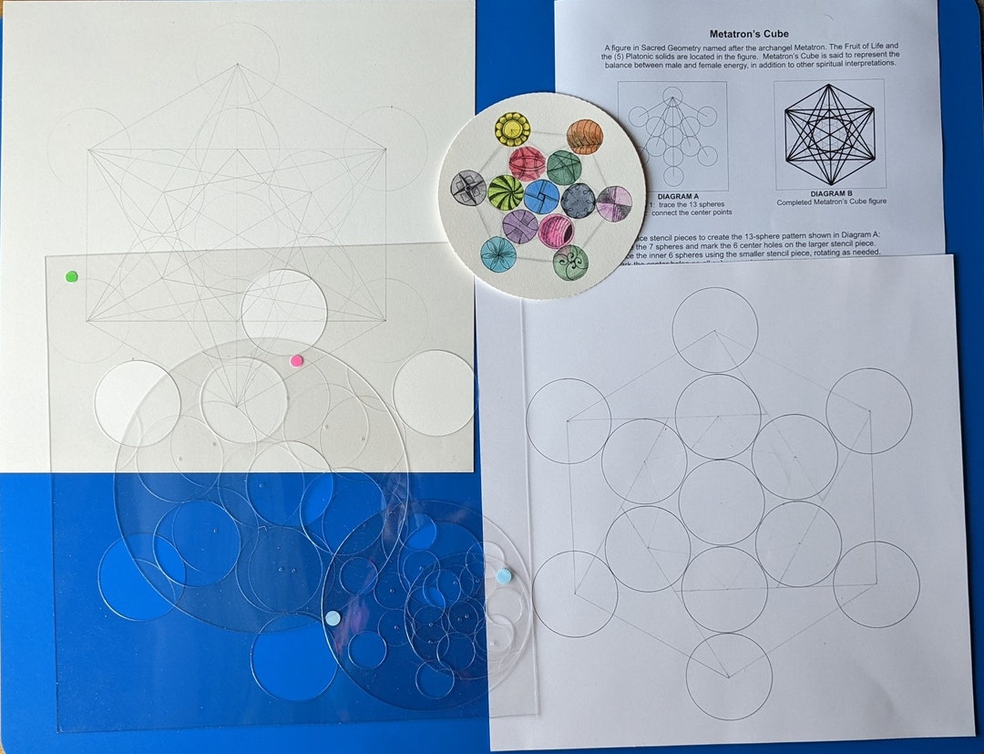 Metatron's Cube Stencil Set Etsy