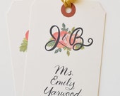 Escort Cards/Names providedFlorals and Initials/Minimum 75 pcs