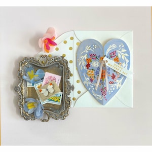 Happy Mother's Day Heart Greeting Card Blue | Mother's Day Card