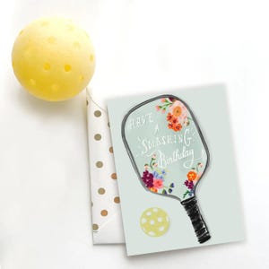 Have a Smashing Birthday Pickleball Greeting Card | Pickleball Birthday Card