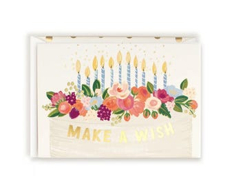 Make A Wish Birthday Cake Greeting Card