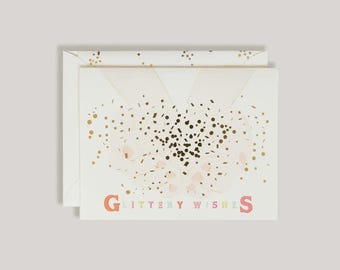 Glittery Wishes Birthday Greeting Card