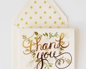 Thank You Cards Boxed set of 8 Foiled