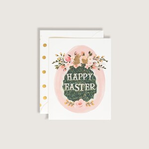 Happy Easter Egg Card | Easter Spring Greeting Card