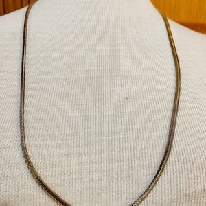vintage Signé L. BERNARD SNAKE CHAIN 30 » Shiny Goldtone Snake Link Chain