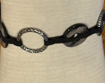 Vintage Silver Stretch Metal Belt | 35”-42” - Etsy display picture 3