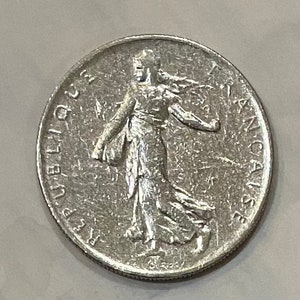 Vintage French One Franc 1969 Coin